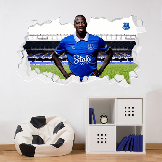 Everton Football Club - Doucoure 23/24 Broken Wall Sticker + Toffees Decal Set