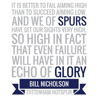Tottenham Hotspur Football Club - 'Echo Of Glory' Quote Wall Sticker Vinyl