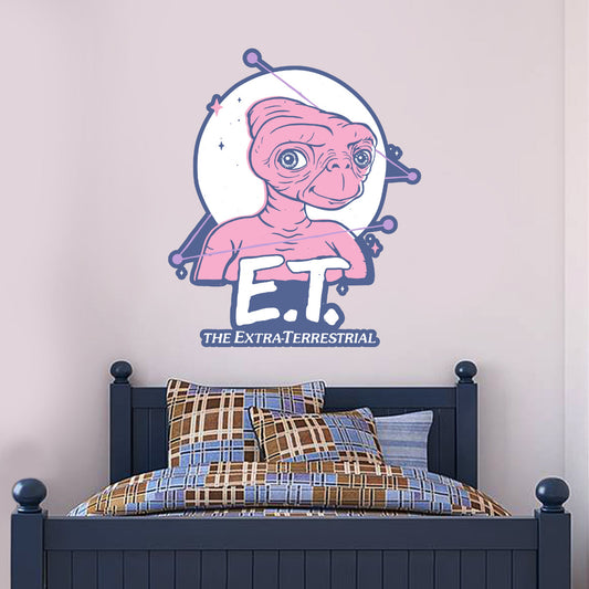 ET the Extra-Terrestrial Wall Sticker Moon Graphic