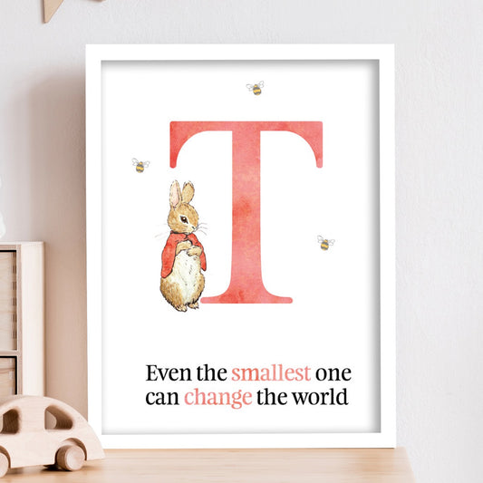 Peter Rabbit Print - Even The Smallest Red Personalised Letter
