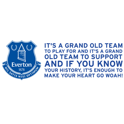 Everton Football Club - 'Grand Old Team' Song & Crest Design + Toffees Wall Sticker Set