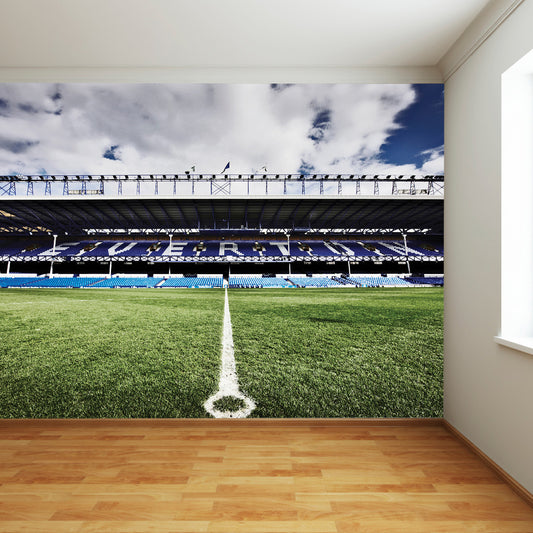Everton FC - Goodison Park Stadium Full Wall Mural Main Stand Centre Circle Image