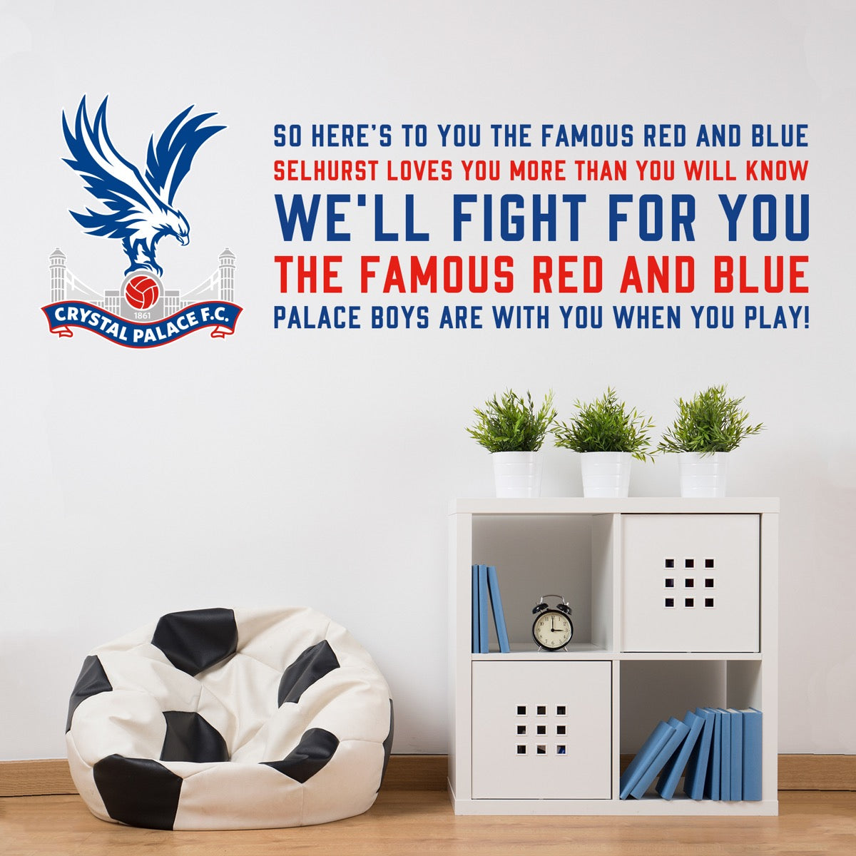 Crystal Palace Crest The Famous Red Blue Song Wall Sticker