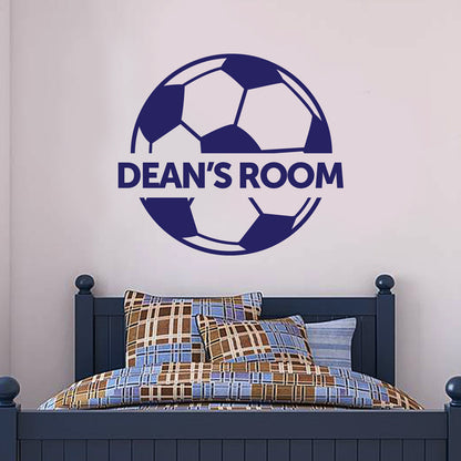Navy Football Design & Name Wall Sticker