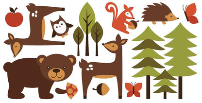 Forest Animals Wall Sticker Set
