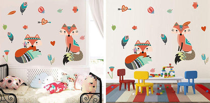 Native Wildlife - Fox Wall Sticker Set