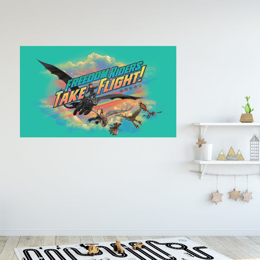 How To Train Your Dragon Freedom Riders Take Flight Wall Sticker