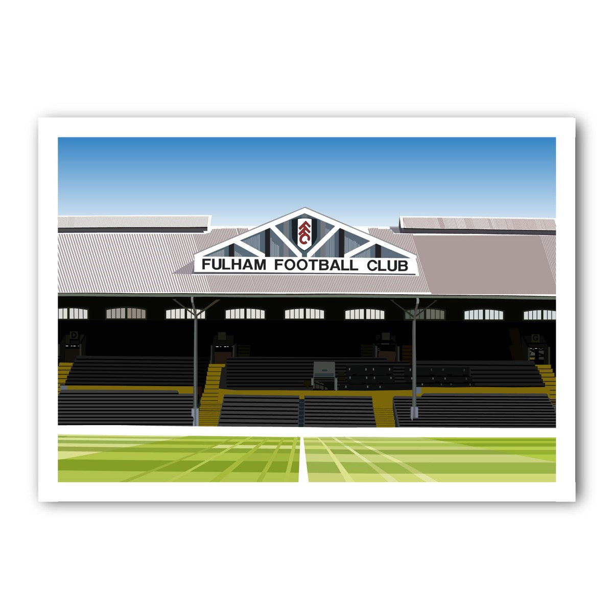 Fulham FC - Craven Cottage Stadium Illustration Print