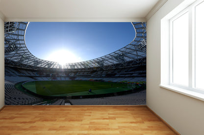West Ham United FC - London Stadium Full Wall Mural Inside Stadium Dusk