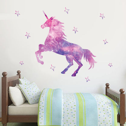 Unicorn Wall Sticker Galaxy Unicorn and Stars