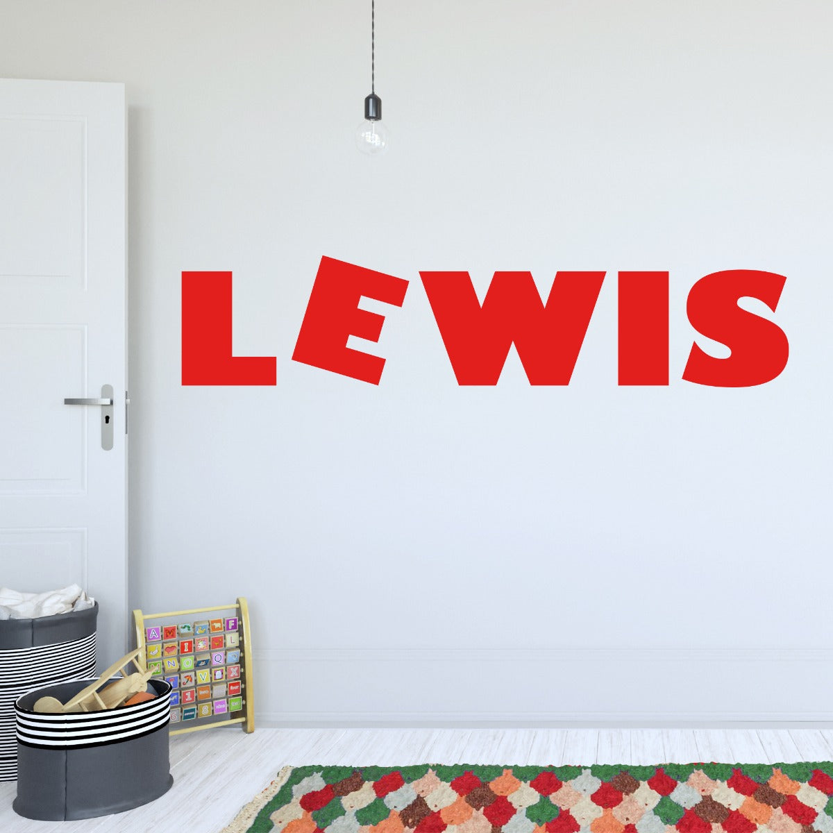 Gaming Wall Sticker - Personalised Red Block Name