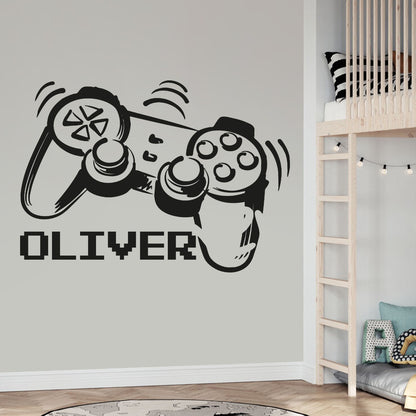 Gaming Controller Personalised Name Wall Sticker