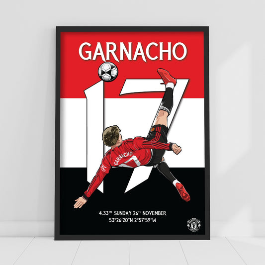 Manchester United Print - Garnacho Overhead Kick