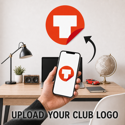 Custom Printed Club Badge Logo Wall Sticker - Personalised Football/Sports Decal