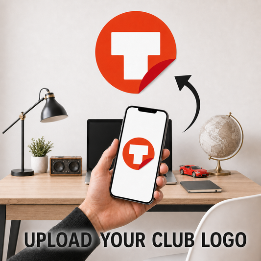 Custom Printed Club Badge Logo Wall Sticker - Personalised Football/Sports Decal