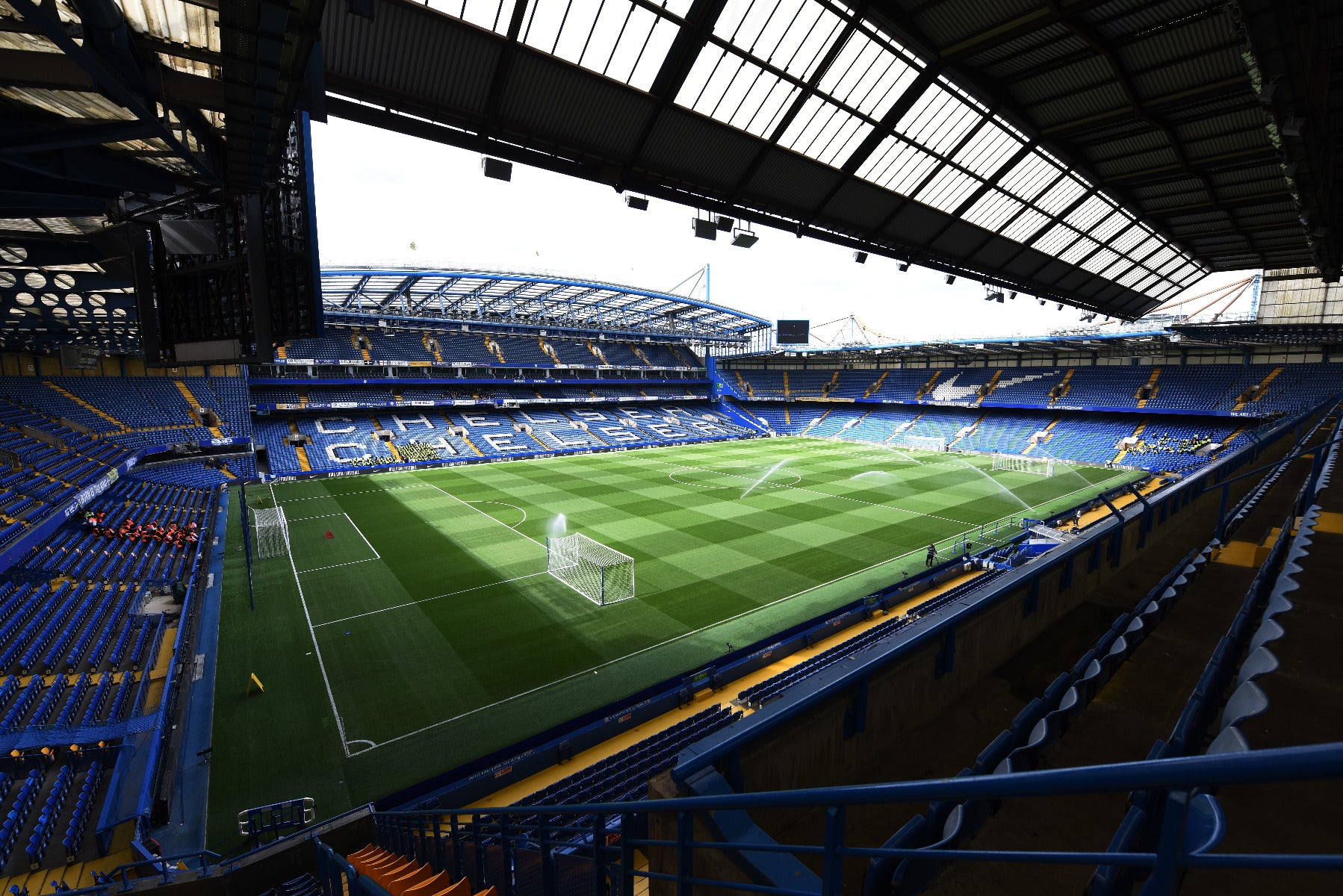 Chelsea FC Stamford Bridge Stadium Full Wall Mural Inside Day Time Chelsea FC Stamford Bridge Stadium Full Wall Mural Inside Day Time