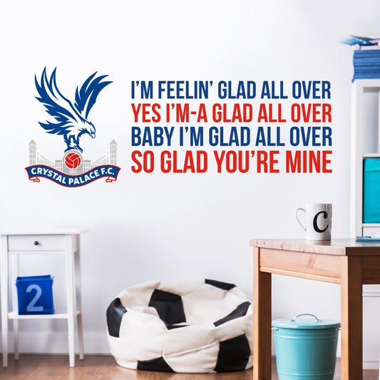 Crystal Palace Glad All Over Song Crest Wall Sticker