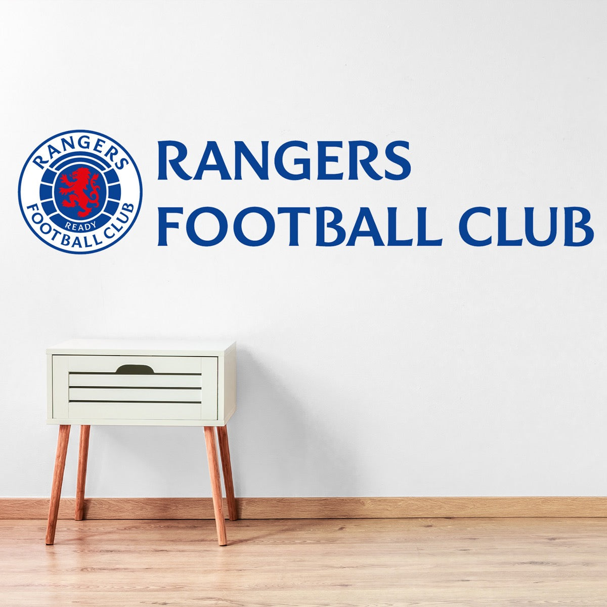 Rangers F.C - Crest and Club Name Wall Sticker – www.themed.co.uk