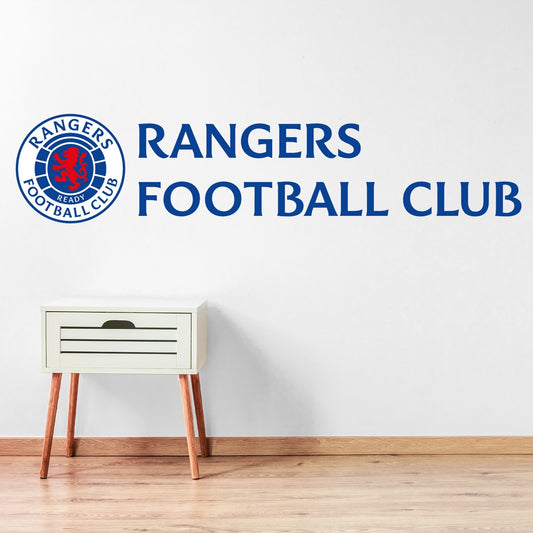Rangers F.C - Crest and Club Name Wall Sticker