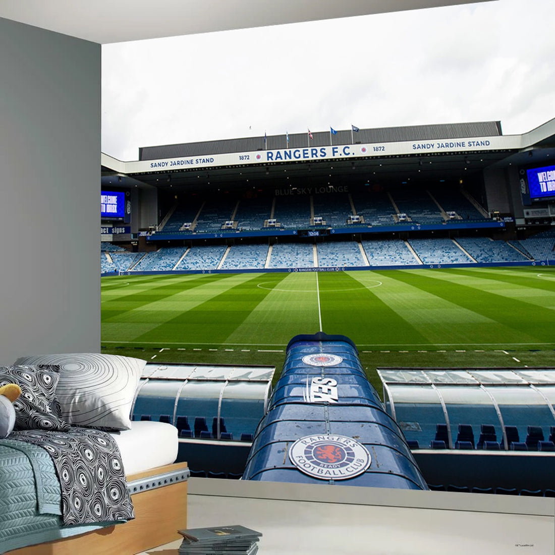 Rangers F.C - Sandy Jardine Stand Stadium Full Wall Mural – www.themed ...