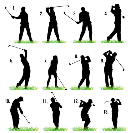 Golfer Silhouette Wall Sticker