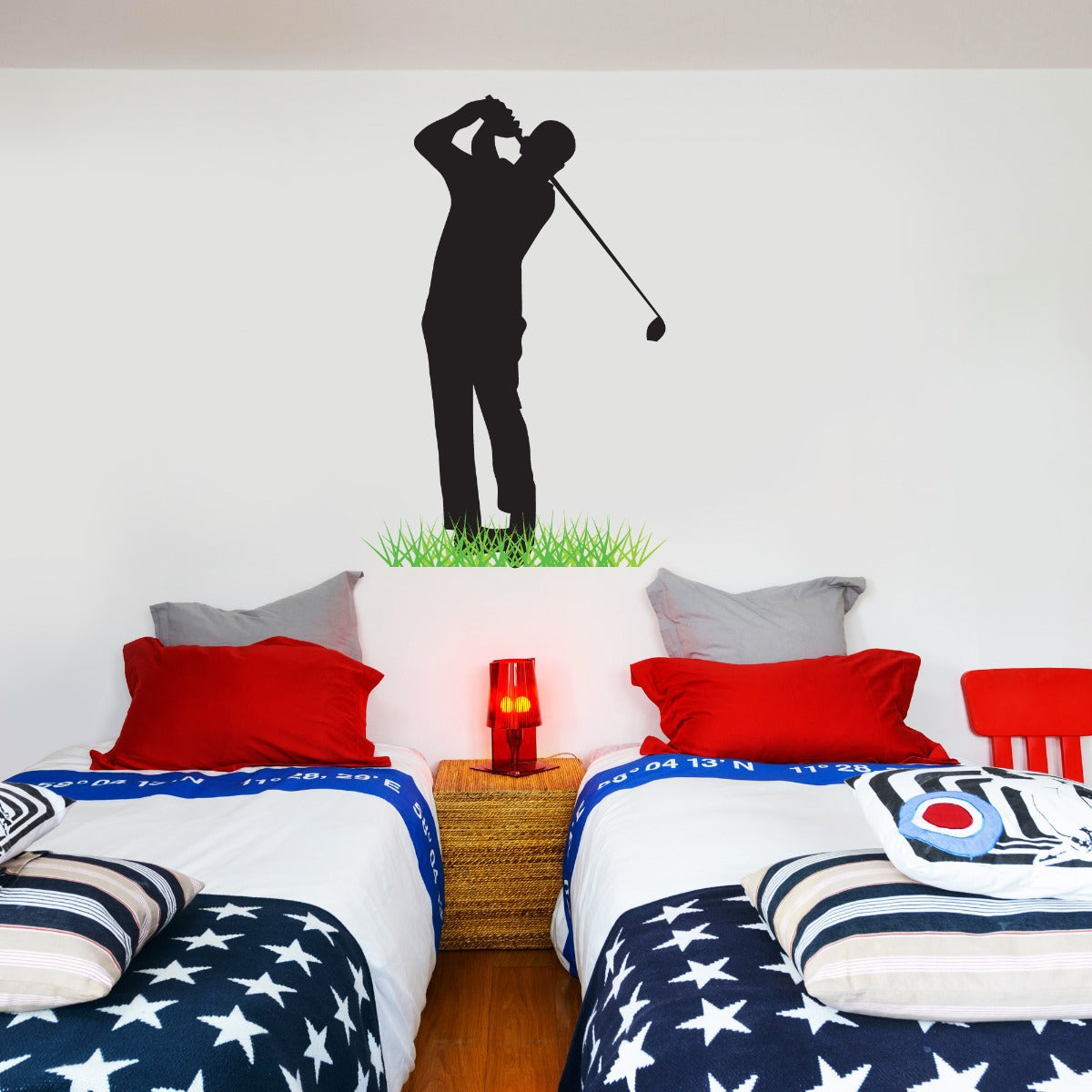 Golfer Silhouette Wall Sticker