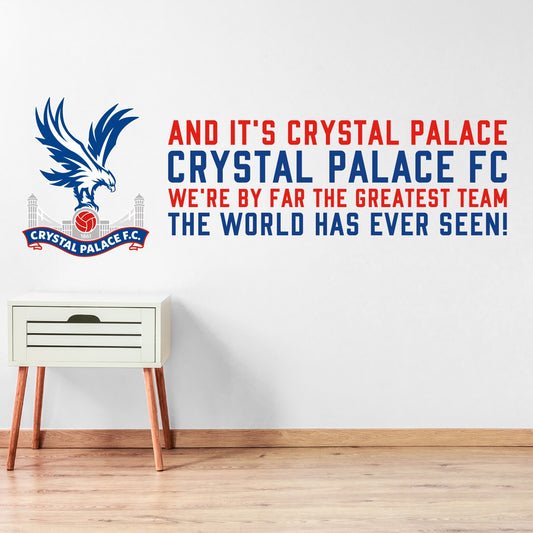 Crystal Palace Crest Greatest Team Song Wall Sticker