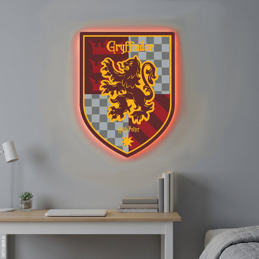 Harry Potter Gryffindor Badge LED Backlit Wallpop