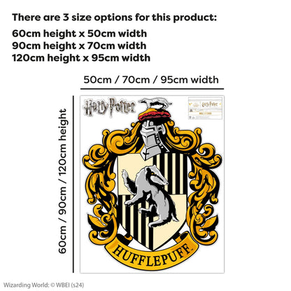 HARRY POTTER Wall Sticker - Hufflepuff Crest Wall Decal Wizarding World Art