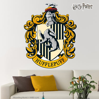 HARRY POTTER Wall Sticker - Hufflepuff Crest Wall Decal Wizarding World Art