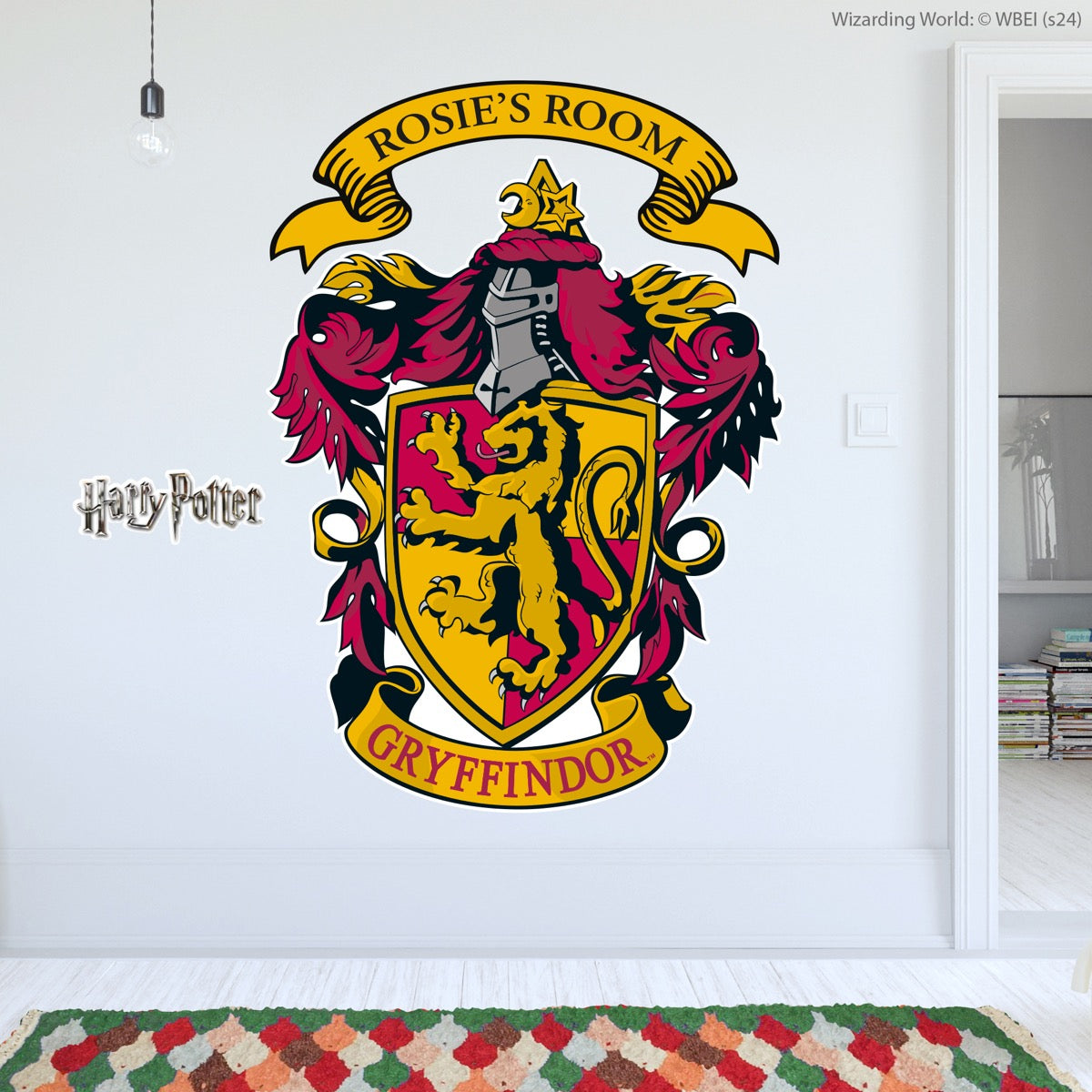 HARRY POTTER Wall Sticker - Gryffindor Personalised Crest Wall Decal Wizarding World Art