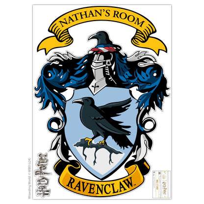 HARRY POTTER Wall Sticker - Ravenclaw Personalised Crest Wall Decal Wizarding World Art