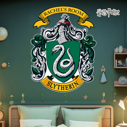 HARRY POTTER Wall Sticker - Slytherin Personalised Crest Wall Decal Wizarding World Art