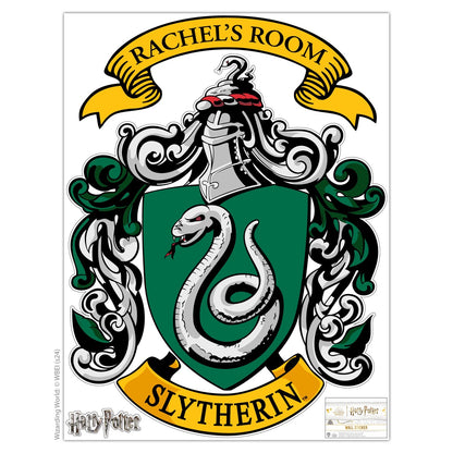 HARRY POTTER Wall Sticker - Slytherin Personalised Crest Wall Decal Wizarding World Art