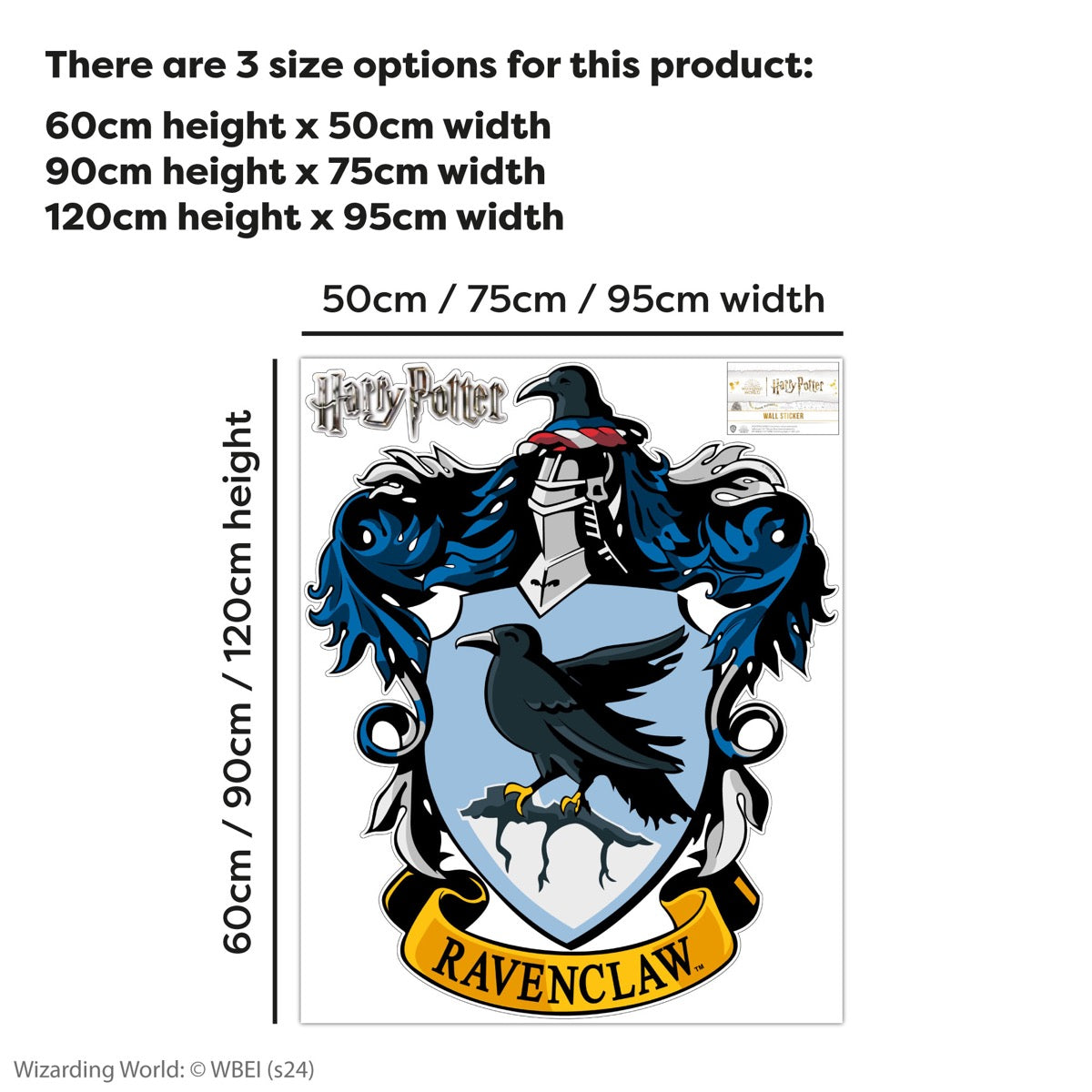 HARRY POTTER Wall Sticker - Ravenclaw Crest Wall Decal Wizarding World Art