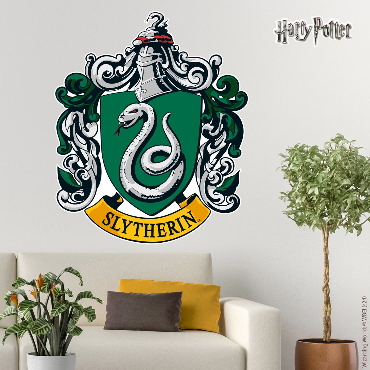 HARRY POTTER Wall Sticker - Slytherin Crest Wall Decal Wizarding World ...