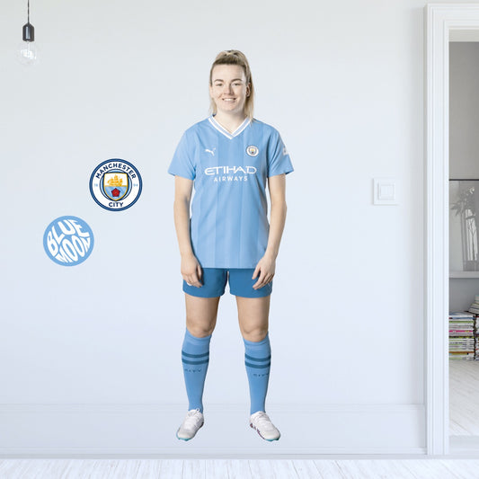 Manchester City Football Club - Lauren Hemp 23/24 Wall Sticker + Bonus Decal Set