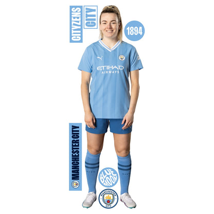 Manchester City Football Club - Lauren Hemp 23/24 Wall Sticker + Bonus Decal Set