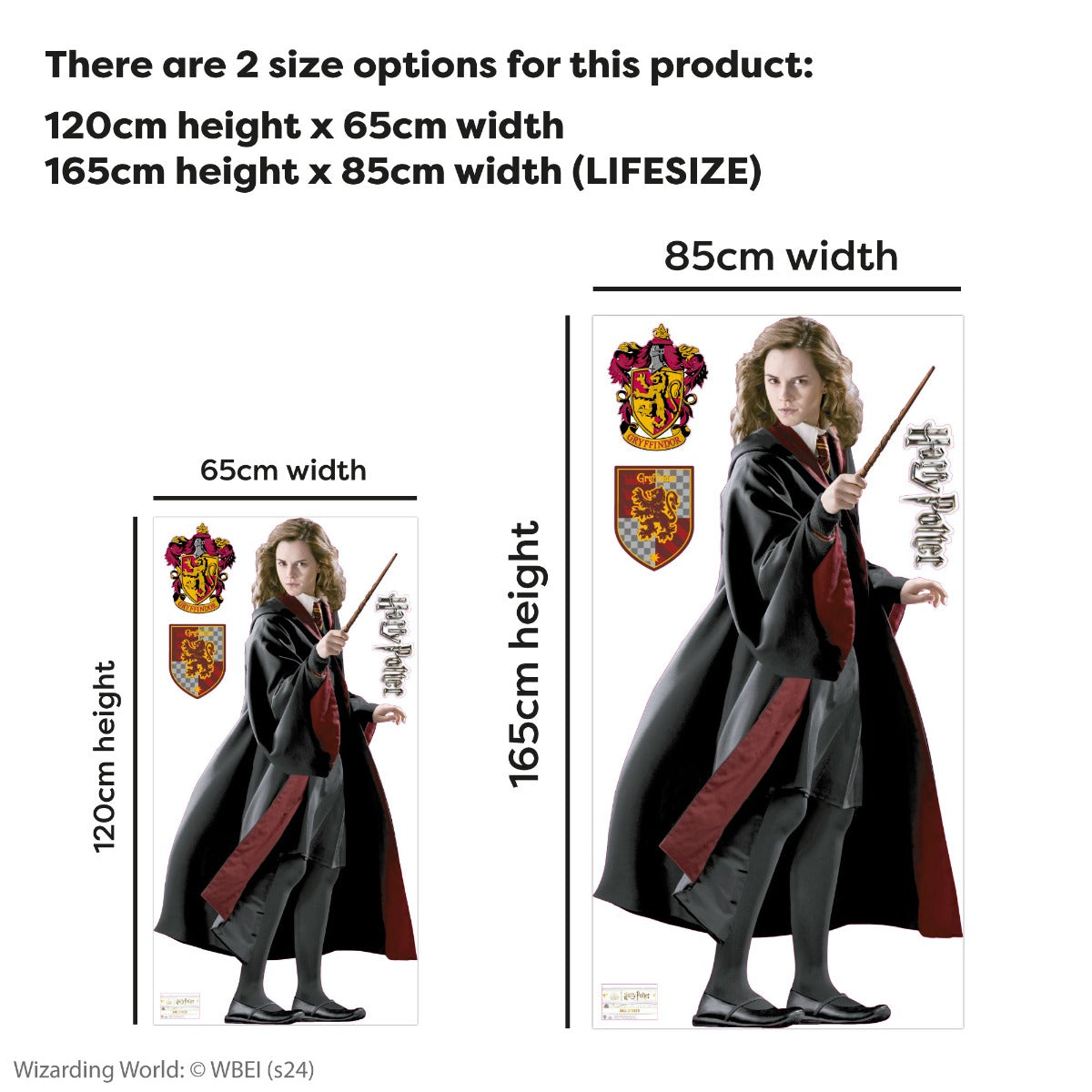 HARRY POTTER Wall Sticker - Hermione Granger 5th Year Cut Out Wall Decal Wizarding World Art