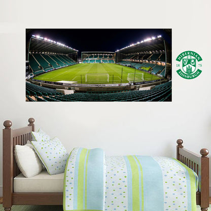 Hibernian Easter Road Stadium Wall Sticker Night Time Image