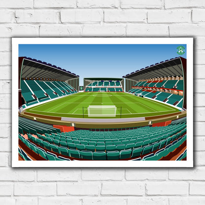 Hibernian FC - Hibernian Stadium Illustration Print