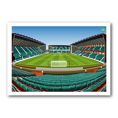 Hibernian FC - Hibernian Stadium Illustration Print