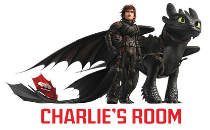 How To Train Your Dragon - Hiccup & Toothless Personalised Wall Sticker
