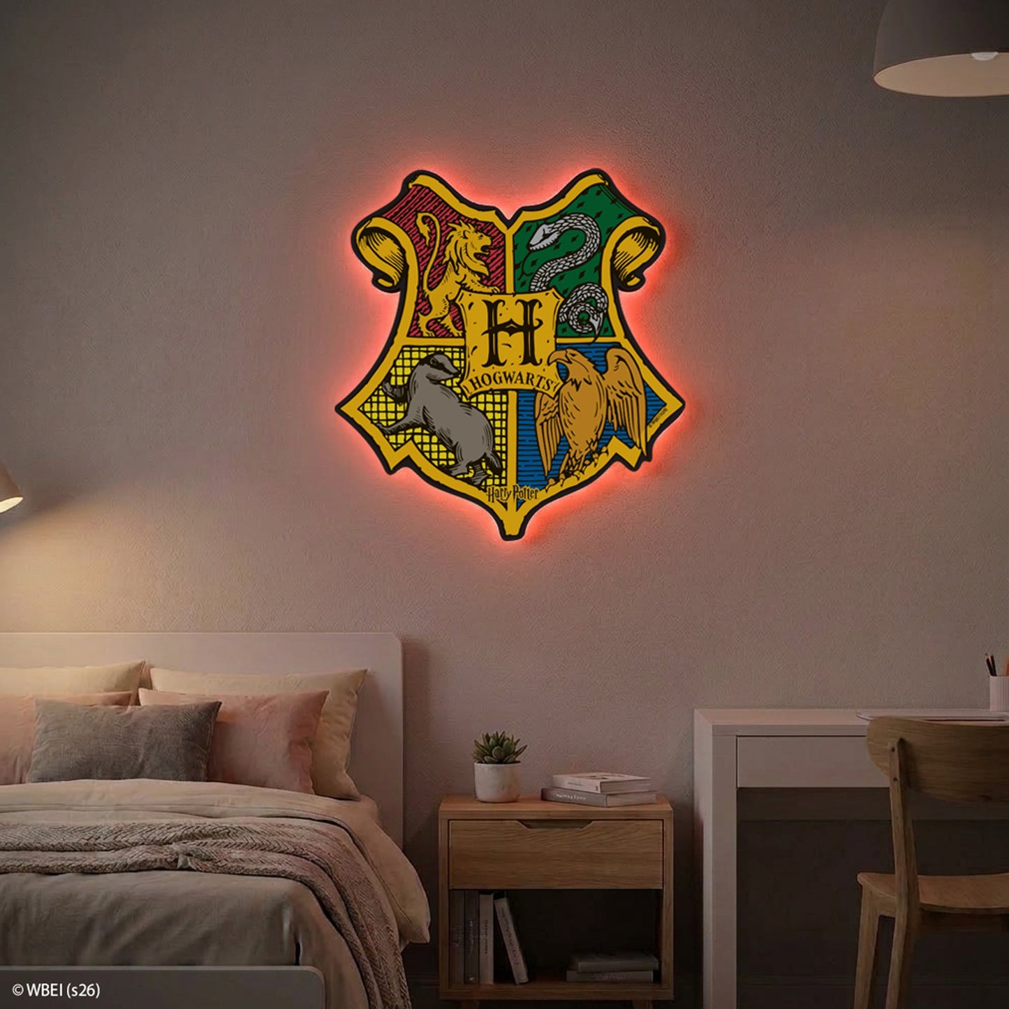 Harry Potter Hogwarts Badge LED Backlit WallLite