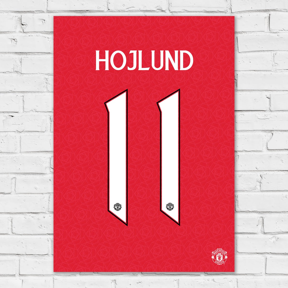 Manchester United FC Print - Hojlund Shirt Design Poster