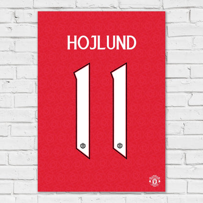 Manchester United FC Print - Hojlund Shirt Design Poster