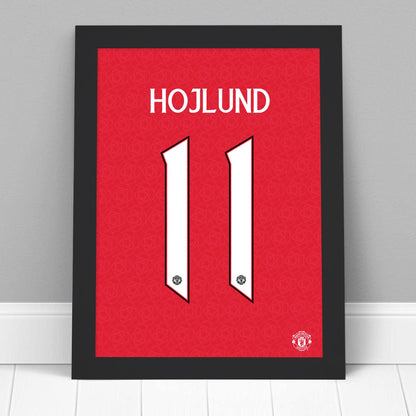 Manchester United FC Print - Hojlund Shirt Design Poster