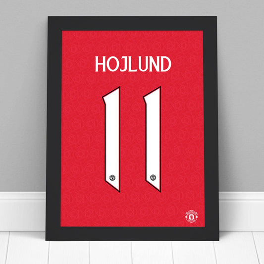 Manchester United FC Print - Hojlund Shirt Design Poster