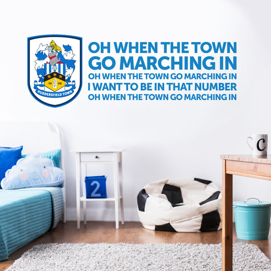 Huddersfield Town Crest Song Wall Sticker