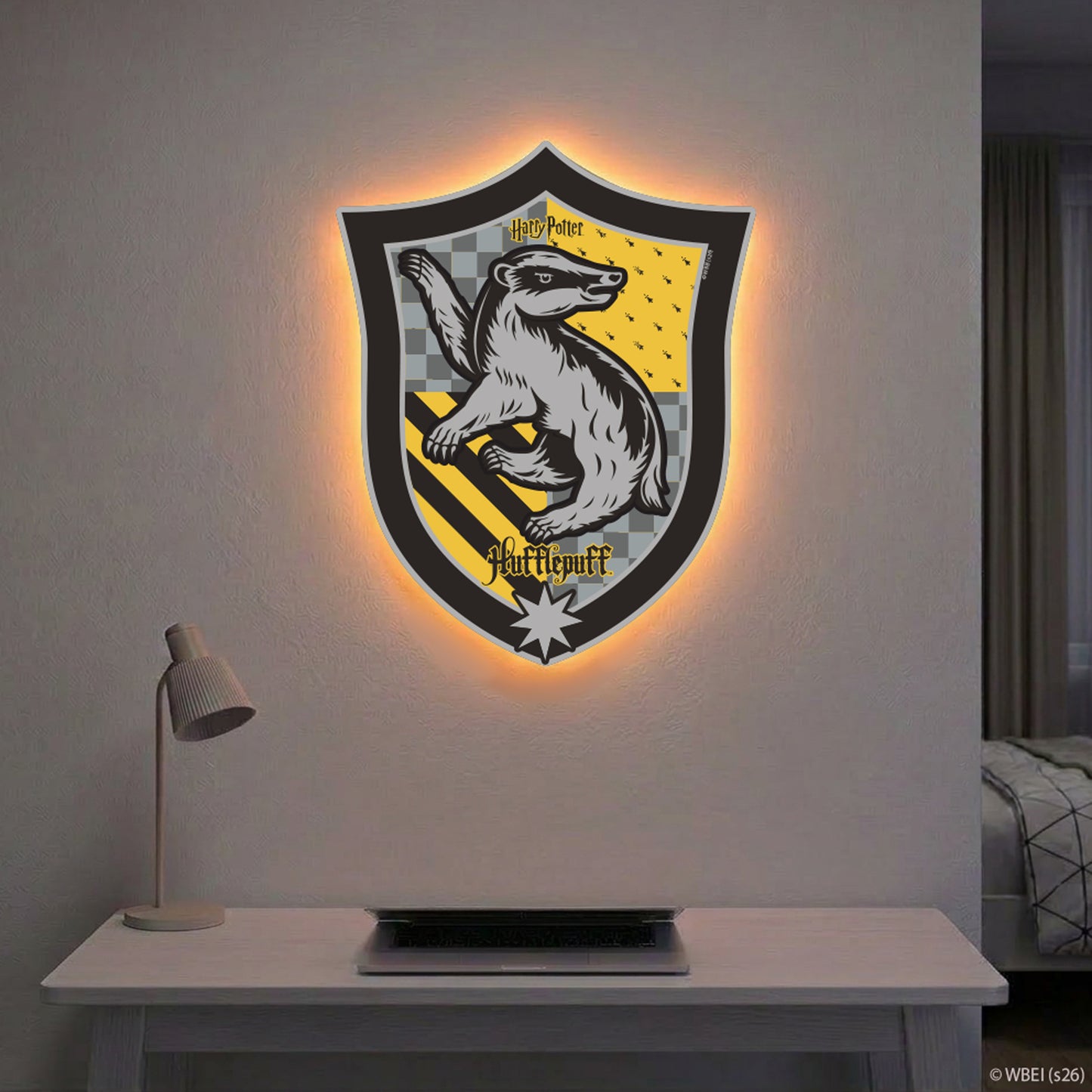 Harry Potter Hufflepuff Badge LED Backlit Wallpop